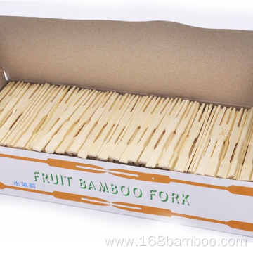 Wholesale Smooth Surface Bamboo Fruit Forks with Logo